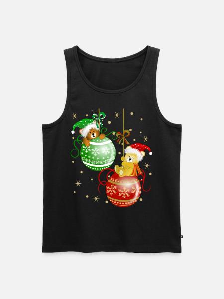 Bære på julekugler Bære julepynt - Herre Premium økologisk tanktop - sort