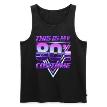 Das ist mein 80er-Jahre-Kostüm - Männer Premium Bio Tank Top - Schwarz - Vorne - AI Model Male 178 light (178cm)