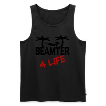 Beamter auf Lebenszeit Verbeamtung Geschenk - Männer Premium Bio Tank Top - Schwarz - Vorne - Michal (187cm)