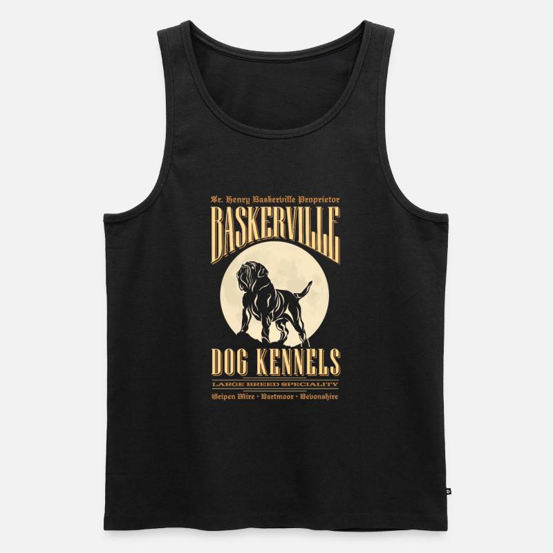 Baskerville Farbe - Männer Premium Bio Tank Top - Schwarz