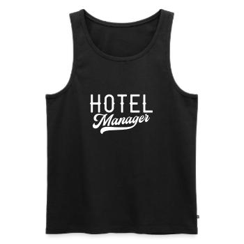 Hotel Manager Hotel Manager Hotel Manager - Men's Premium Organic Tank Top - black - Front - AI Model Male 178 light (178cm)