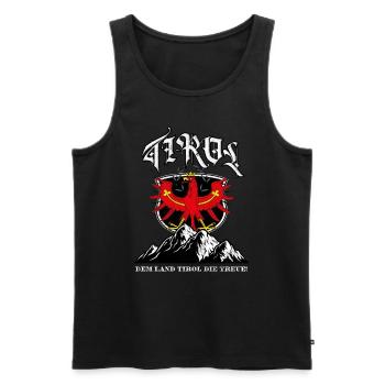 Tyrol Tiroler Adler Austria - Men's Premium Organic Tank Top - black - Front - AI Model Male 178 light (178cm)