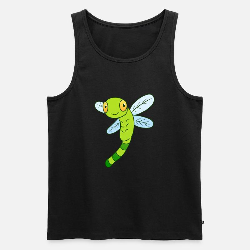 Libelle - Männer Premium Bio Tank Top - Schwarz