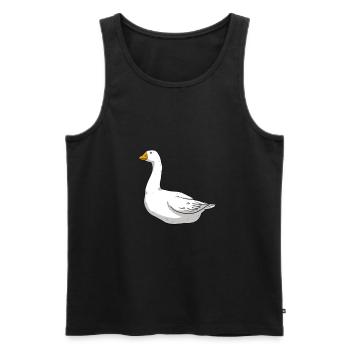 Gans - Männer Premium Bio Tank Top - Schwarz - Vorne - Michal (187cm)