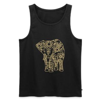 elephant - Männer Premium Bio Tank Top - Schwarz - Vorne - AI Model Male 178 light (178cm)