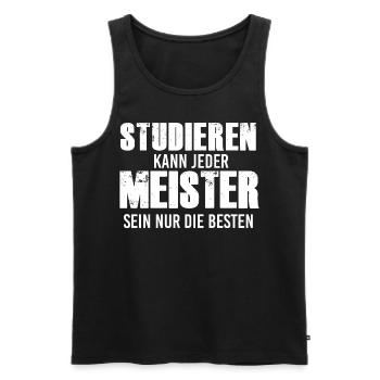 Meister 2020 Meisterprüfung Bestanderen - Männer Premium Bio Tank Top - Schwarz - Vorne - Michal (187cm)