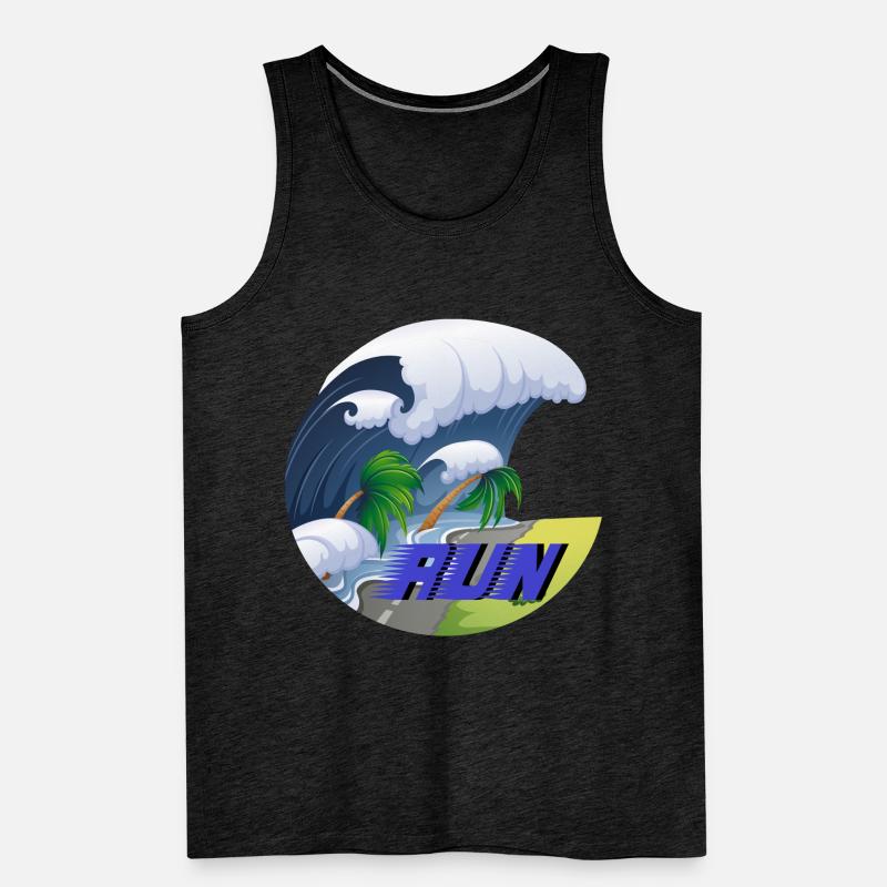 Tsunami Run Men's Premium Organic Tank Top