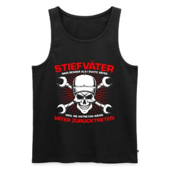 Stiefvater - Männer Premium Bio Tank Top - Schwarz - Vorne - Michal (187cm)