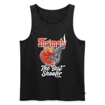 Garnelen Der beste Garnelenschütze Garnelenliebhab - Men's Premium Organic Tank Top - black - Front - AI Model Male 178 light (178cm)