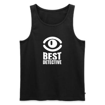 Meilleur détective privé enquêteur détective privé - Débardeur bio Premium Homme - noir - Devant - AI Model Male 178 light (178cm)