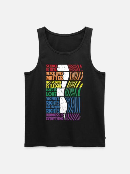 Anti Rassismus gegen Rassismus rassismus - Männer Premium Bio Tank Top - Schwarz