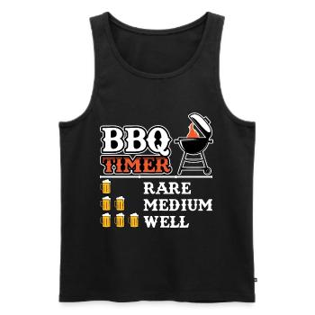 Grillen Grillen Timer Grillen Geschenk - Männer Premium Bio Tank Top - Schwarz - Vorne - AI Model Male 178 light (178cm)