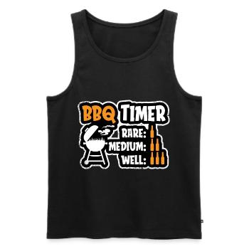 BBQ BBQ Timer BBQ Grill BBQ Accessories BBQ - Men's Premium Organic Tank Top - black - Front - AI Model Male 178 light (178cm)