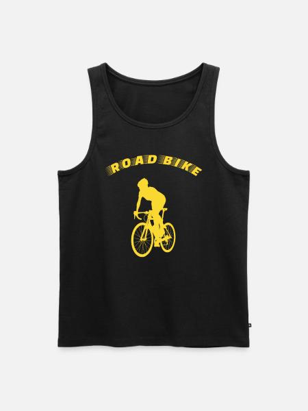 Racefiets - Mannen Premium Bio Tanktop - zwart