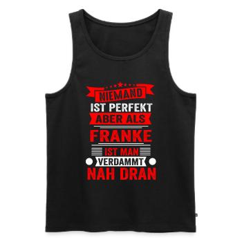 Perfekter Franke Fränkisch Franken Oberfranken Lus - Männer Premium Bio Tank Top - Schwarz - Vorne - Michal (187cm)