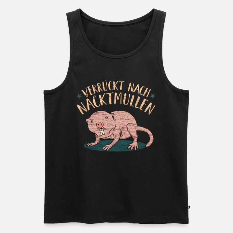 Nacktmull - Männer Premium Bio Tank Top - Schwarz
