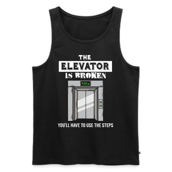 Aufzug Mechaniker Techniker Rolltreppe - Männer Premium Bio Tank Top - Schwarz - Vorne - Michal (187cm)