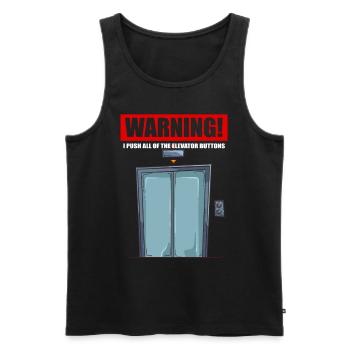 Aufzug Mechaniker Techniker Rolltreppe - Männer Premium Bio Tank Top - Schwarz - Vorne - Michal (187cm)