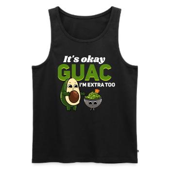 Guacamole Guac Avocado Dip Vegan - Männer Premium Bio Tank Top - Schwarz - Vorne - AI Model Male 178 light (178cm)