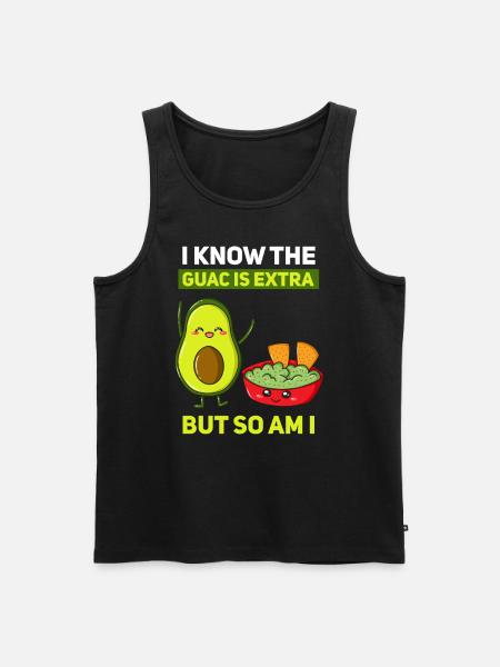 Guacamole Guac Avocado Dip Vegan - Men's Premium Organic Tank Top - black