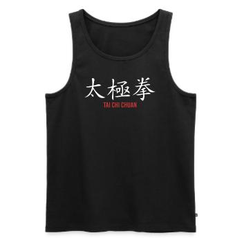 Tai Chi Chuan Yin Yang - Men's Premium Organic Tank Top - black - Front - AI Model Male 178 light (178cm)