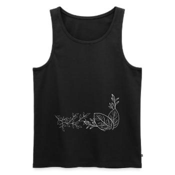 Icône de mariage plantes fleurs - Débardeur bio Premium Homme - noir - Devant - AI Model Male 178 light (178cm)