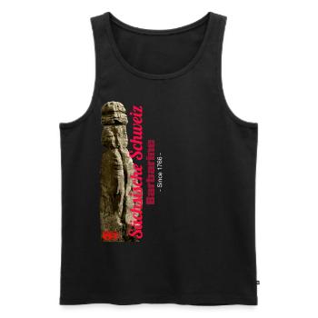 Sächsische Schweiz - Barbarine - Männer Premium Bio Tank Top - Schwarz - Vorne - Michal (187cm)