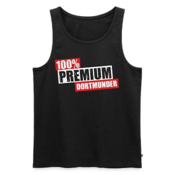 Dortmunder Dortmund Bergbau Ruhrpott Ruhrgebiet - Männer Premium Bio Tank Top - Schwarz - Vorne - Michal (187cm)