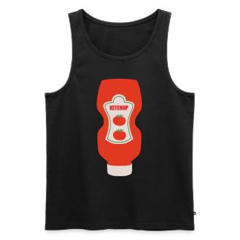 Ketchup - Männer Premium Bio Tank Top - Schwarz - Vorne - Michal (187cm)