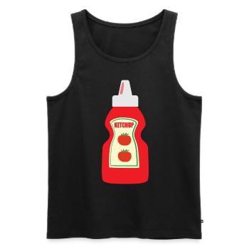 Ketchup - Männer Premium Bio Tank Top - Schwarz - Vorne - Michal (187cm)