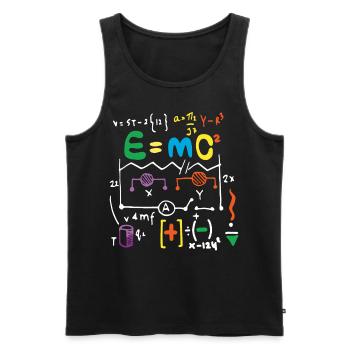 Physik Relativitätstheorie Formel - Männer Premium Bio Tank Top - Schwarz - Vorne - AI Model Male 178 light (178cm)
