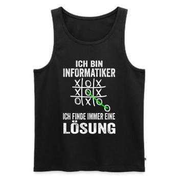 Informatiker Softwareentwickler Informatik Lustige - Männer Premium Bio Tank Top - Schwarz - Vorne - Michal (187cm)