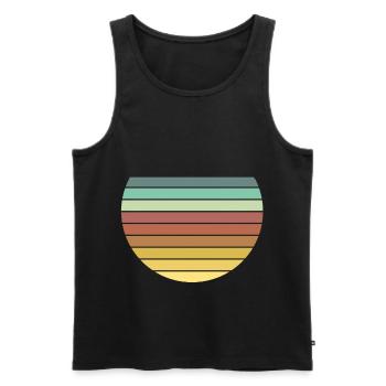 Kreise - Männer Premium Bio Tank Top - Schwarz - Vorne - AI Model Male 178 light (178cm)