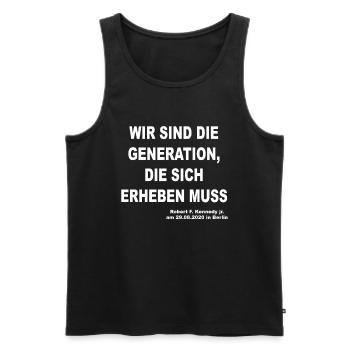 Robert F. Kennedy Rede aufstehen - Männer Premium Bio Tank Top - Schwarz - Vorne - AI Model Male 178 light (178cm)