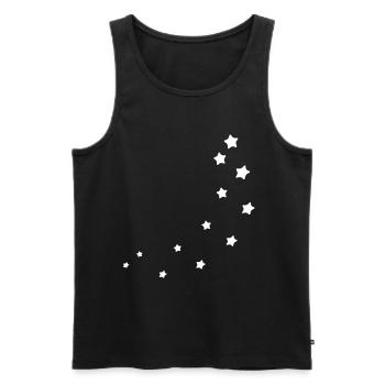Étoiles étoiles - Débardeur bio Premium Homme - noir - Devant - Michal (187cm)