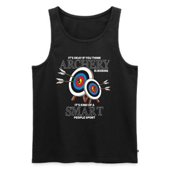 Bogenschießen Bogenschütze Pfeil & Bogen - Männer Premium Bio Tank Top - Schwarz - Vorne - AI Model Male 178 light (178cm)