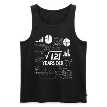 11th birthday math - Men's Premium Organic Tank Top - black - Front - Michal (187cm)
