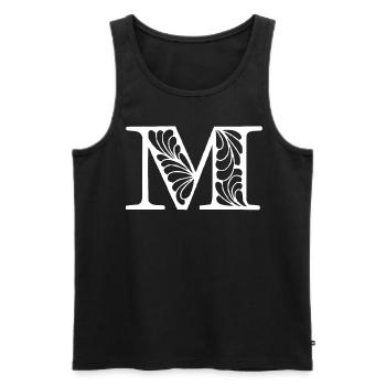 M - Männer Premium Bio Tank Top - Schwarz - Vorne - AI Model Male 178 light (178cm)