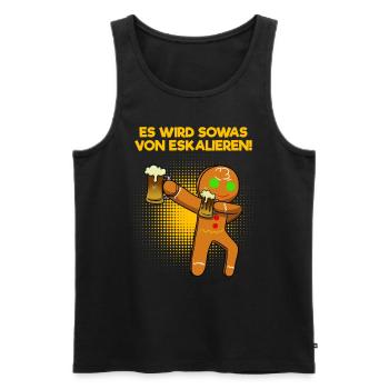 Es Wird Sowas Von Eskalieren Lustig Dabbing - Männer Premium Bio Tank Top - Schwarz - Vorne - Michal (187cm)