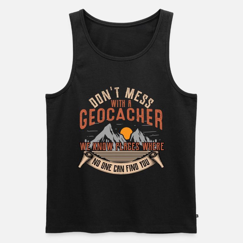 Geocache - Männer Premium Bio Tank Top - Schwarz
