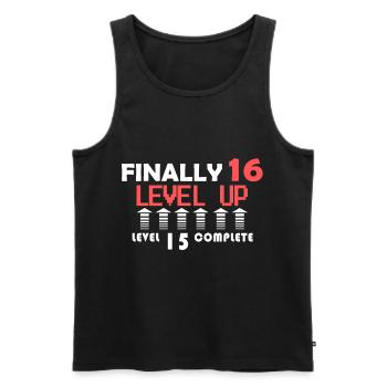 16. Geburtstag, Gamer Geburtstag, Gamer 16 - Männer Premium Bio Tank Top - Schwarz - Vorne - Michal (187cm)