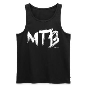 Mountainbike - MTB Vintage Fahrrad - Männer Premium Bio Tank Top - Schwarz - Vorne - Michal (187cm)