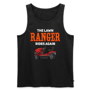 Rasenmäher Lustig Rasen Mähen Traktor - Männer Premium Bio Tank Top - Schwarz - Vorne - AI Model Male 178 light (178cm)