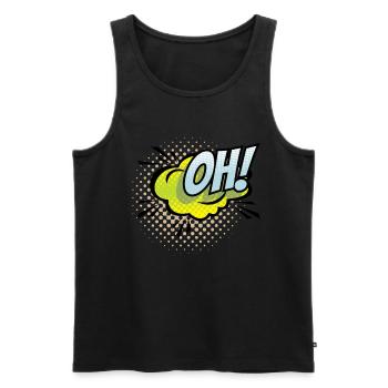Cool 90s design OH! - Men's Premium Organic Tank Top - black - Front - Michal (187cm)