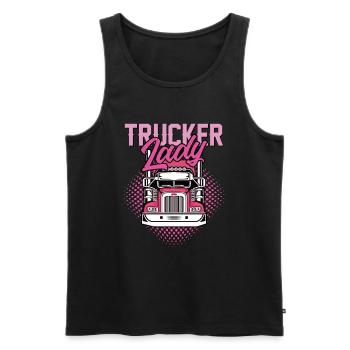 Truck driver gift idea - Men's Premium Organic Tank Top - black - Front - Michal (187cm)