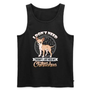 Chiwawa Chihuahua Chi dog owner - Men's Premium Organic Tank Top - black - Front - Michal (187cm)