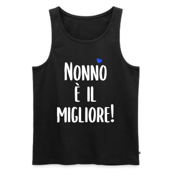 Nonno È Il Migliore - Männer Premium Bio Tank Top - Schwarz - Vorne - Michal (187cm)