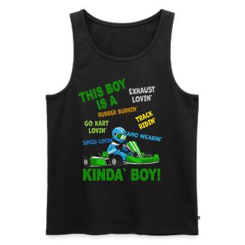 Cadeau pour garçons de karting - Piste de karting de karting - - Débardeur bio Premium Homme - noir - Devant - Michal (187cm)