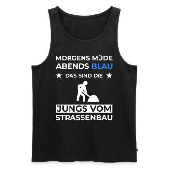 straßenwärter Straßenbauer straßenmeisterei - Männer Premium Bio Tank Top - Schwarz - Vorne - Michal (187cm)