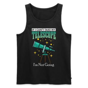 Astronom Astronomy Sternenkunde Telescope Weltraum - Männer Premium Bio Tank Top - Schwarz - Vorne - Michal (187cm)